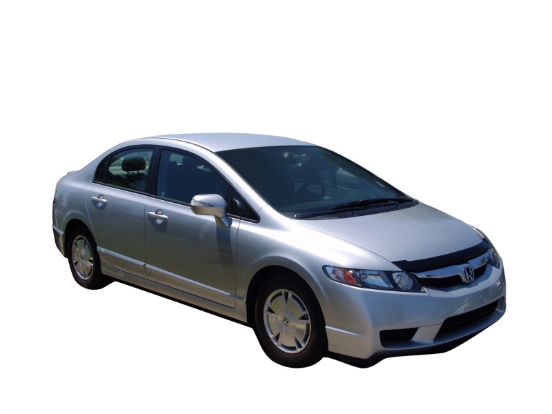 AVS 06-10 Honda Civic Aeroskin Low Profile Acrylic Hood Shield - Smoke thumbnail 2