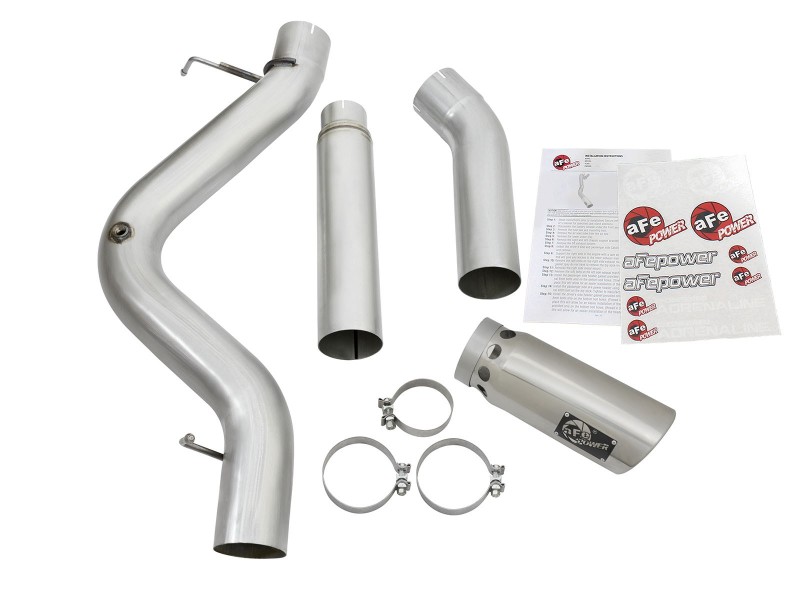 aFe Atlas Exhaust 5in DPF-Back Aluminized Steel w/ Polished Tips 16-17 GM Diesel Truck V8-6.6L (td) thumbnail 4