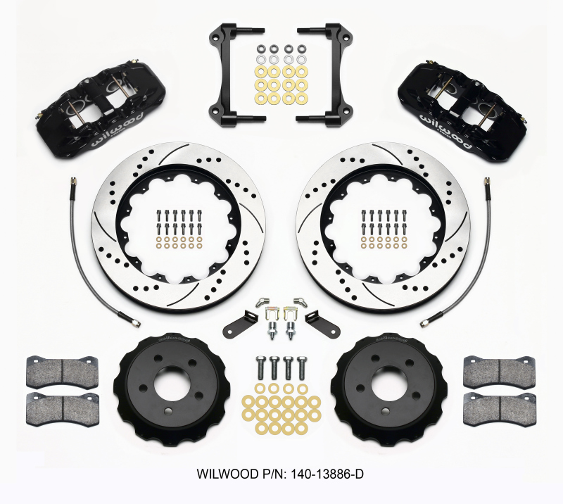 Wilwood AERO6 Front Hat Kit 14.00 Drilled 15-23 Mustang w/Lines