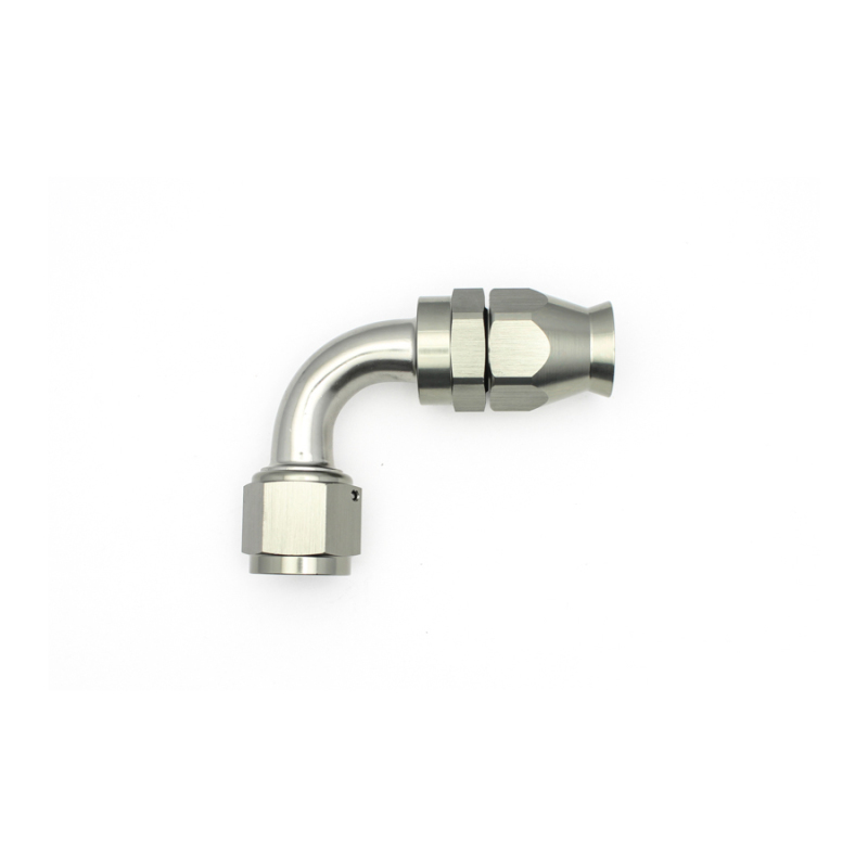 DeatschWerks 10AN Female Swivel 90-Degree Hose End PTFE (Incl Olive Insert) - Anodized Matte Black thumbnail 6