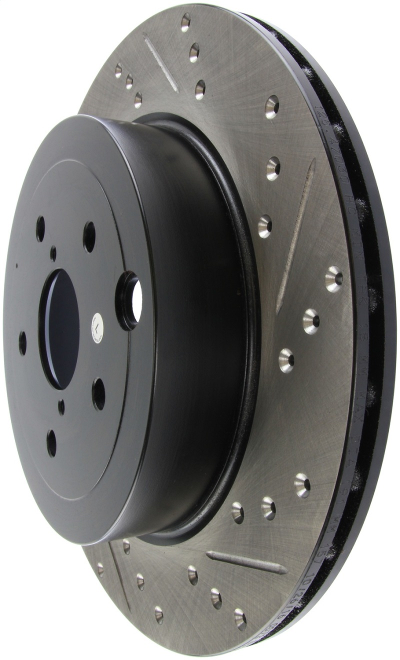 StopTech 08+ Subaru STI (Will Not Fit 05-07) Slotted & Drilled Sport Brake Rotor thumbnail 6