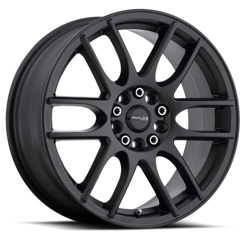 Raceline 141B Mystique 18x7.5in / 5x108/5x114.3 BP / 42mm Offset / 72.62mm Bore - Satin Black Wheel thumbnail 3