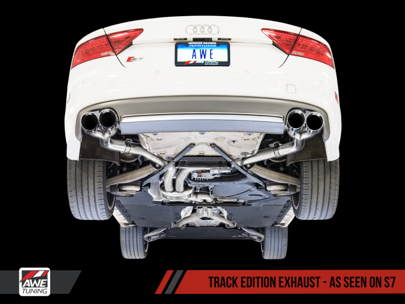 AWE Tuning Audi C7 / C7.5 S6 4.0T Track Edition Exhaust - Diamond Black Tips thumbnail 2