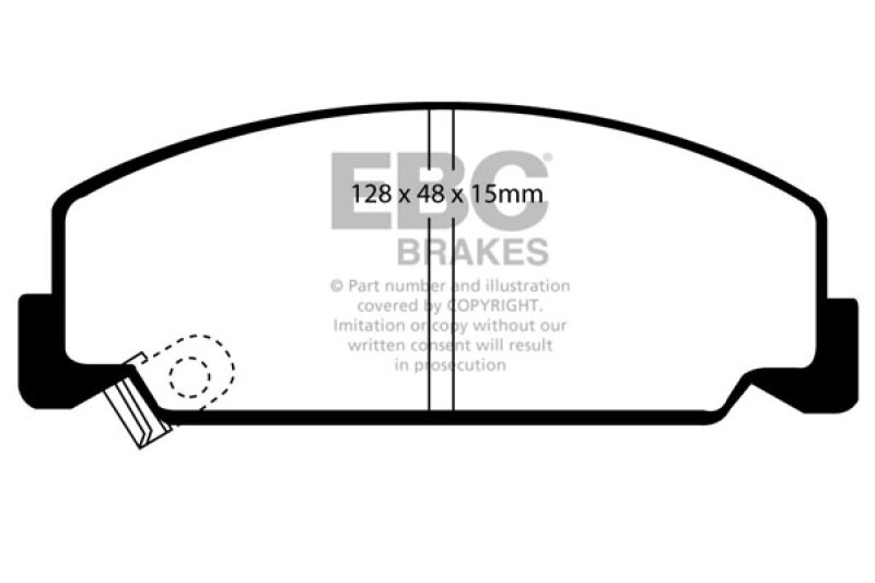 EBC 84-85 Honda Accord Sedan 1.8 Ultimax2 Front Brake Pads thumbnail 3