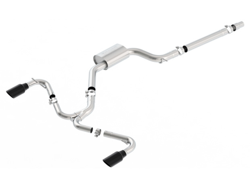 Borla 15-17 Volkswagen GTI (MK7) 2.0T AT/MT SS S-Type Catback Exhaust w/Black Chrome Tips thumbnail 2