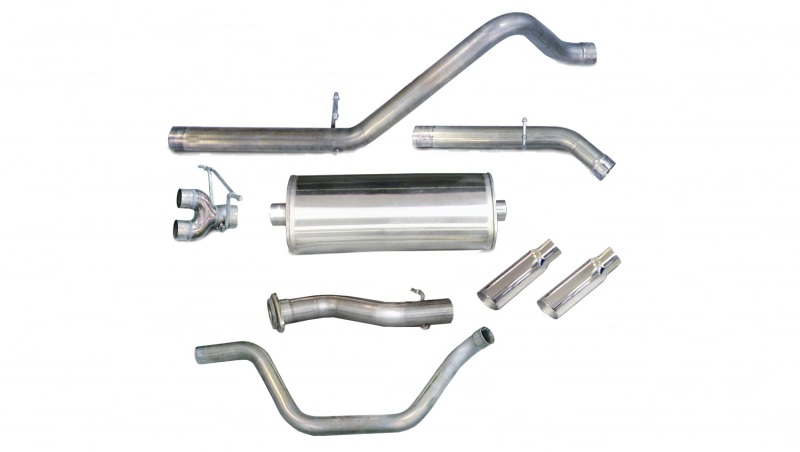 Corsa 2007-2009 Chevrolet Silverado Crew Cab/Short Bed 1500 6.2L V8 Polished Sport Cat-Back Exhaust thumbnail 2