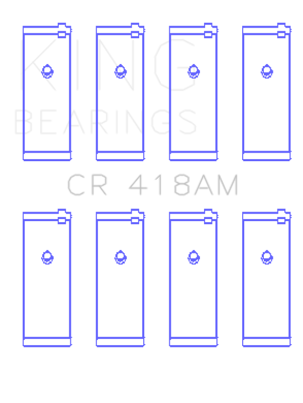 King Daewoo A15DM/A15MF/A15SMS/A16DMS/G15MF /Opel /Vauxhall 16SV/E16SE (Size 0.25) Rod Bearing Set thumbnail 2