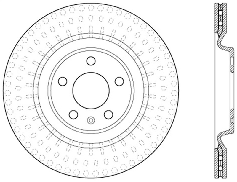 StopTech Power Slot 12-13 Audi A6 Quattro/11-12 A7 Quattro / 10-13 S4 Rear Right Slotted Rotor thumbnail 3