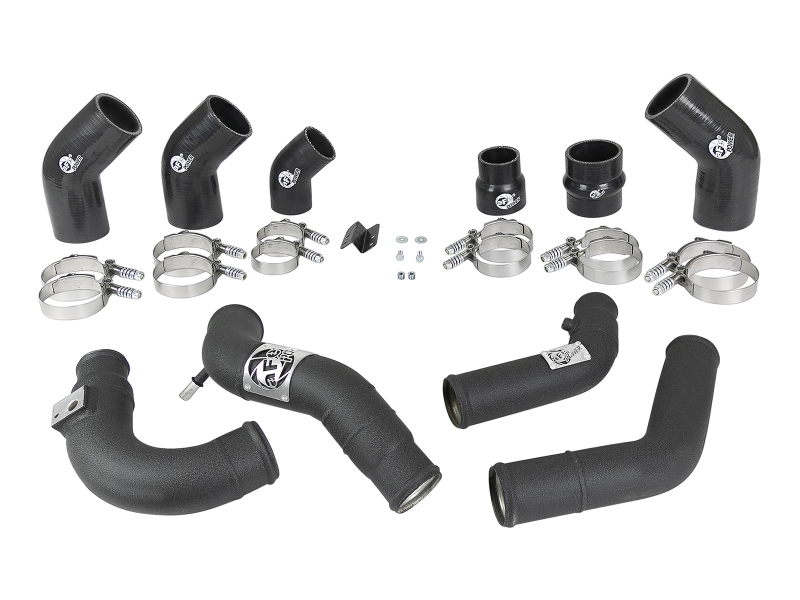 BladeRunner 2-1/4 IN & 2-1/2 IN Aluminum Hot and Cold Charge Pipe Kit Black