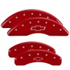 MGP 4 Caliper Covers Engraved Front & Rear Bowtie Red finish silver ch thumbnail 8