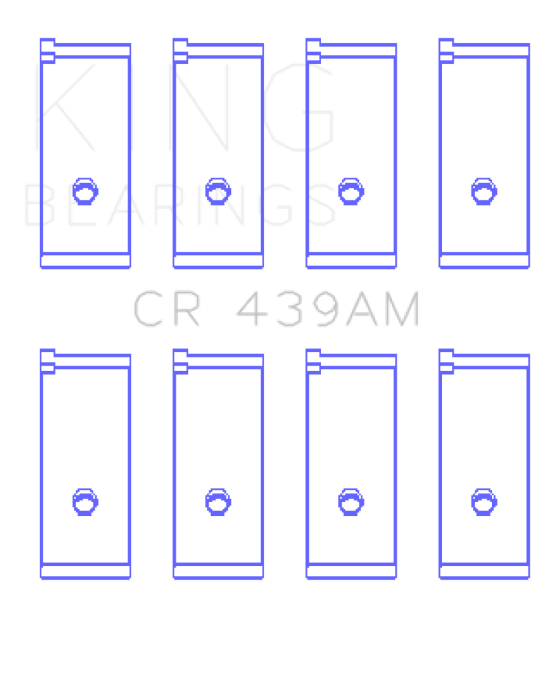King Engine Bearings Honda A18A1/A20A1/B20A3/Bs1/Es/ET1-2 (Size +0.25mm) Connecting Rod Bearing Set thumbnail 2