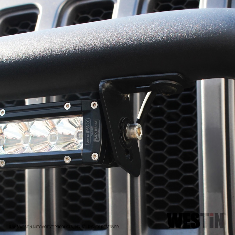 Westin 07-18 Jeep Wrangler JK / 18-22 Jeep Wrangler JL WJ2 LED Brackets - Tex. Blk thumbnail 4