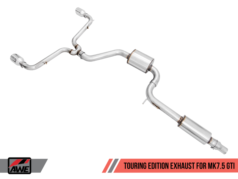 AWE Tuning Volkswagen GTI MK7.5 2.0T Touring Edition Exhaust w/Chrome Silver Tips 102mm thumbnail 7