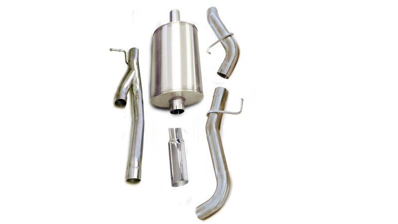 Corsa 2005-2006 Chevrolet Silverado Crew Cab/Short Bed 1500 6.0L V8 Polished Sport Cat-Back Exhaust thumbnail 2