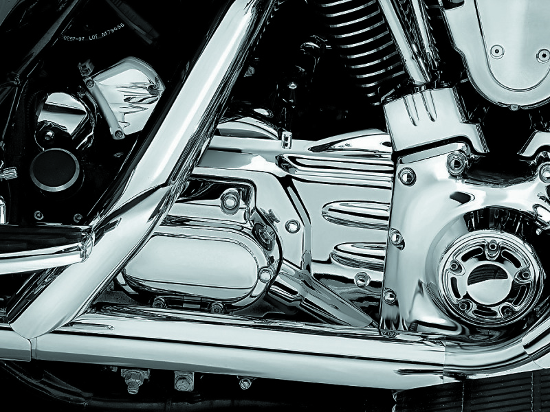Kuryakyn Transmission Shrouds 8201 Shrouds, Steel, Chrome, Hardware Included, Harley-Davidson®, Each thumbnail 2