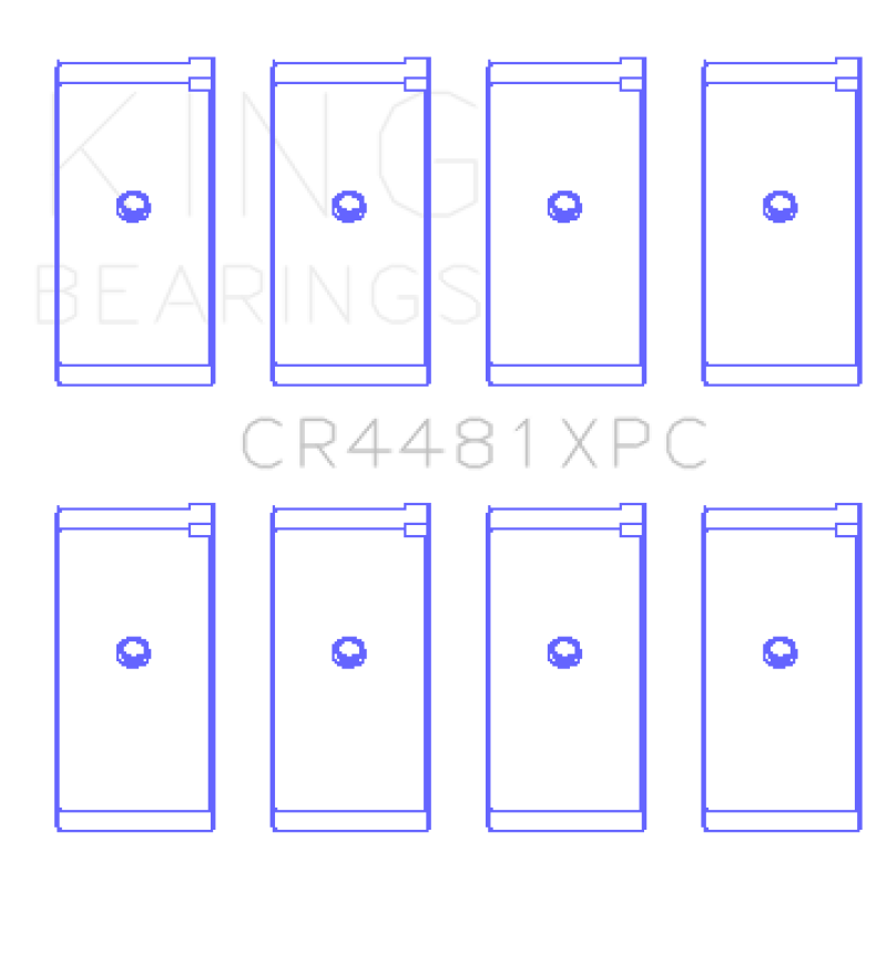 King Mitsubishi 4G63 / 4G64 6 Bolt 1st Gen DSM (Size 0.25) Coated Performance Rod Bearing Set thumbnail 3