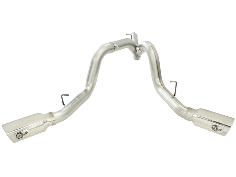 aFe MACH Force XP Exhaust 4inch DP-Back All SS 2011-14 GM Diesel Trucks V8-6.6L LML Polished thumbnail 9