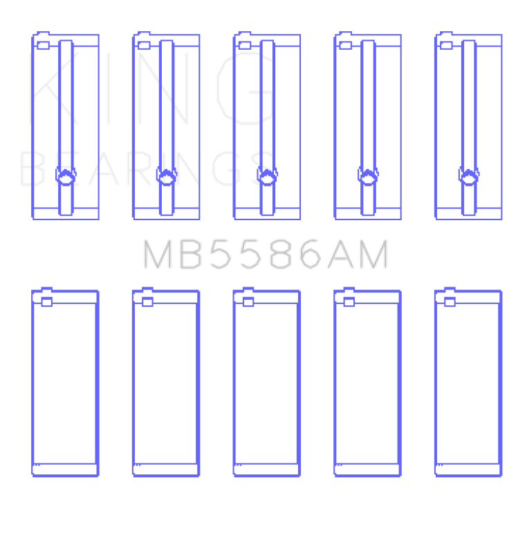 King Engine Bearings Isuzu 4Ze1 Sohc 8V (Size +1.0mm) Main Bearing Set