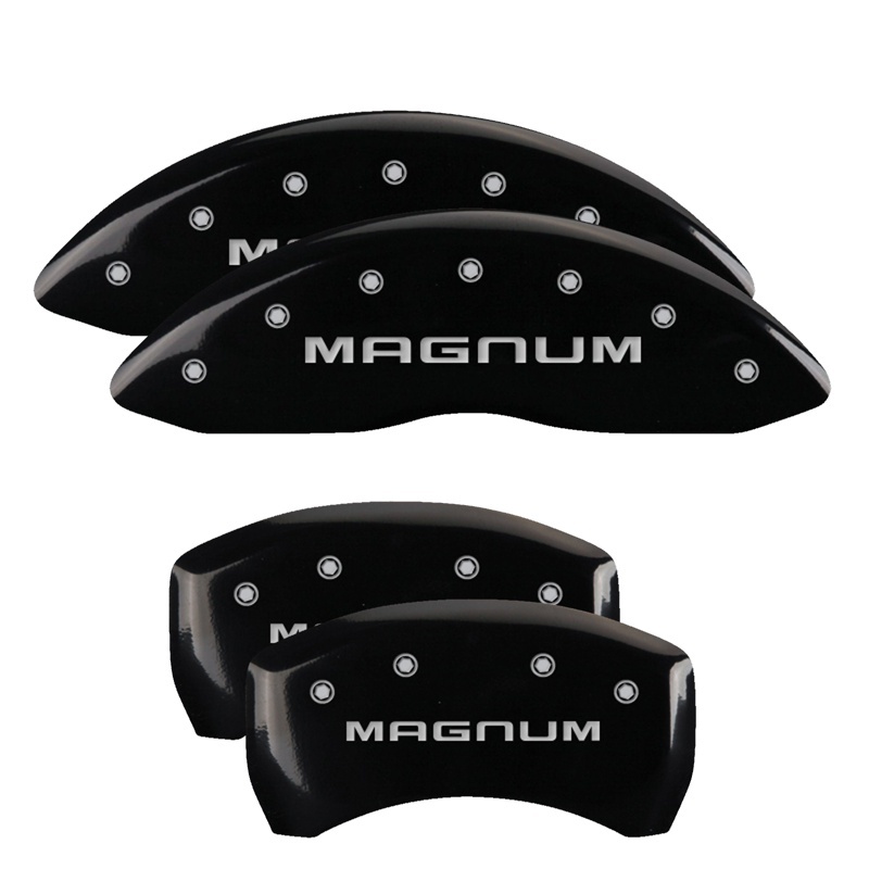 MGP 4 Caliper Covers Engraved Front & Rear RT1-Truck Black finish silver ch thumbnail 7