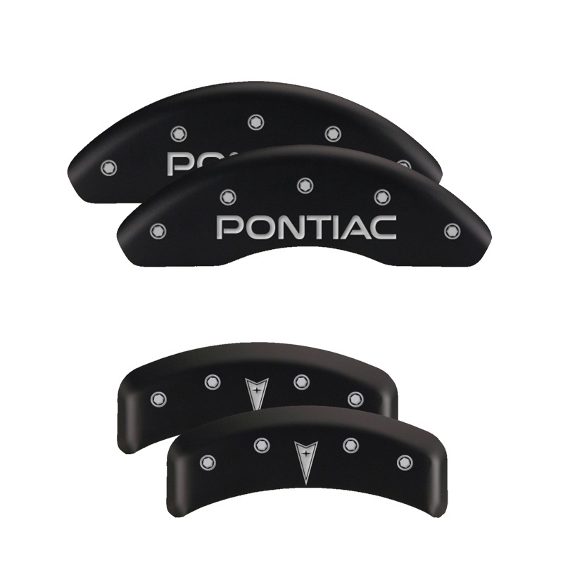 MGP 4 Caliper Covers Engraved Front & Rear MGP Black Finish Silver Char 2018 Nissan Armada thumbnail 7