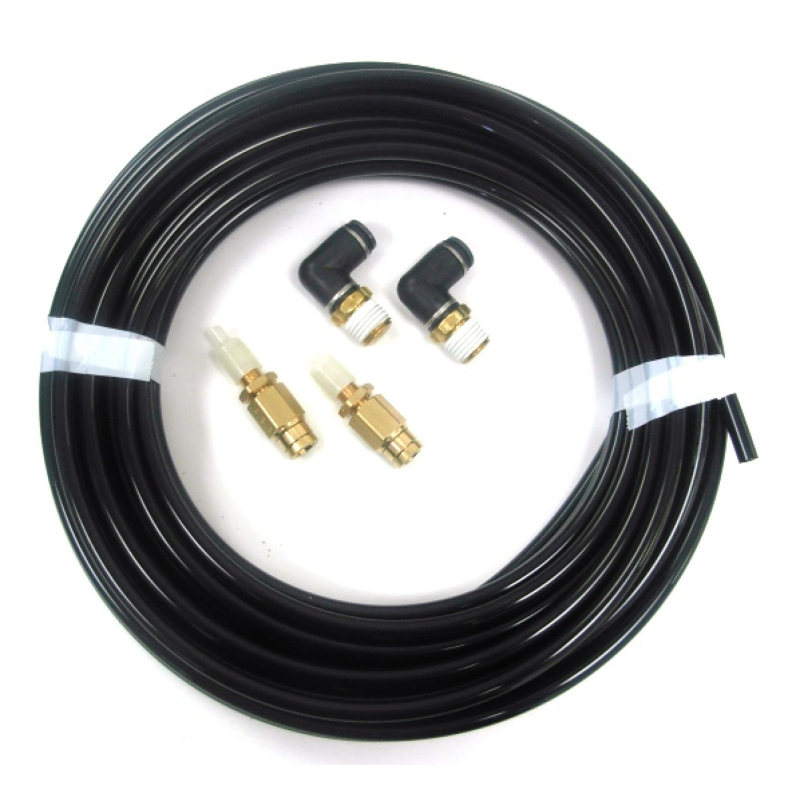 Inflation kit with 30ft. 1/4" airline, 2 1/4" npt elbows and 2 schrader valves.