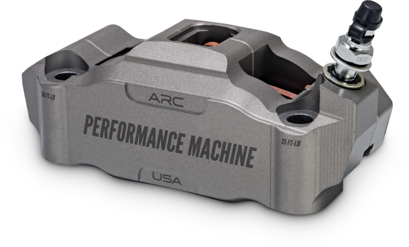 Performance Machine 125 x 4 Race Series Radial Mount Caliper with ARC - Left - Gunmetal Grey