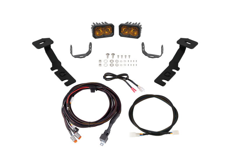 Diode Dynamics 19-25 Toyota RAV4 C2 2.0 LED Ditch Light Kit - Sport Yellow Combo