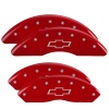 MGP 4 Caliper Covers Engraved Front & Rear Bowtie Red finish silver ch thumbnail 8