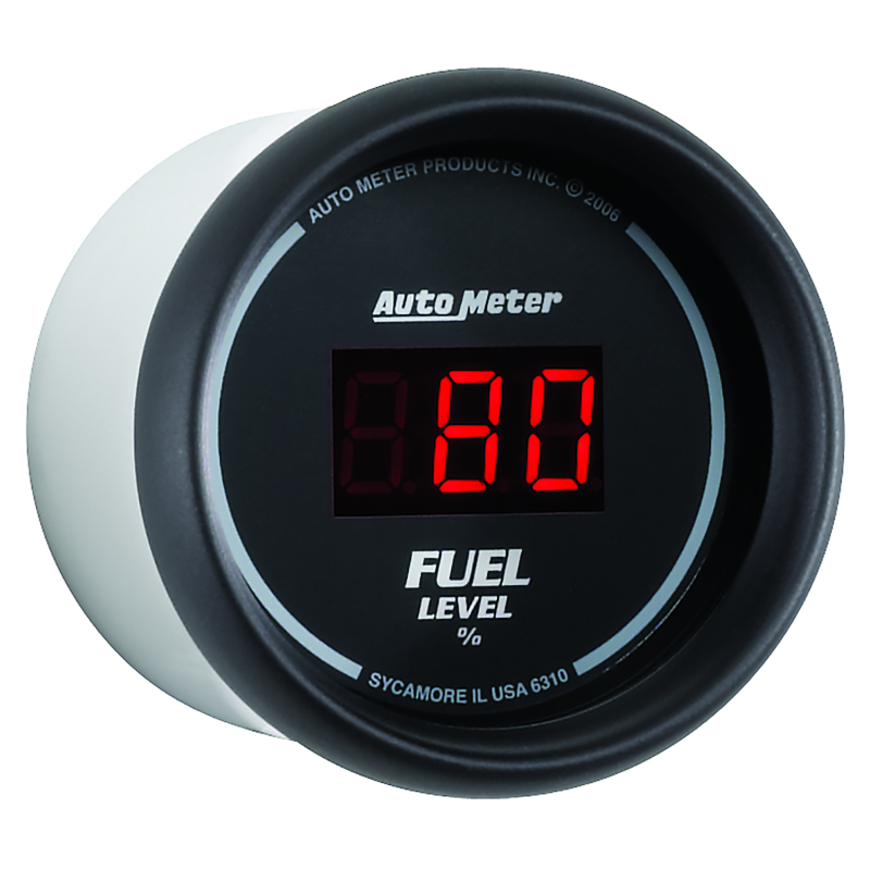 Autometer 52mm Black Digital Programmable Empty-Full Fuel Level Gauge thumbnail 5