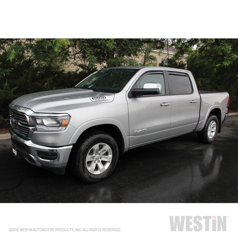 Westin 19-22 Ram 1500 Crew Cab(Excl. 19-22 Ram 1500 Classic) In Channel Wind Deflector 4pc - Smoke thumbnail 6