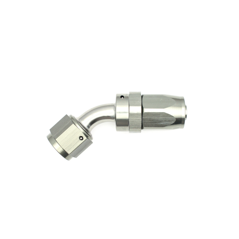 DeatschWerks 8AN Female Swivel 45-Degree Hose End CPE - Anodized Matte Black thumbnail 6