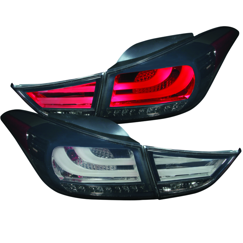 ANZO 2011-2013 Hyundai Elantra LED Taillights Smoke 4pc thumbnail 5