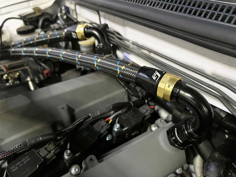 GReddy AN06 REUSABLE HOSE NYLON BRAIDED BLACK/GOLD/BLUE (PRICE PER FOOT) thumbnail 4