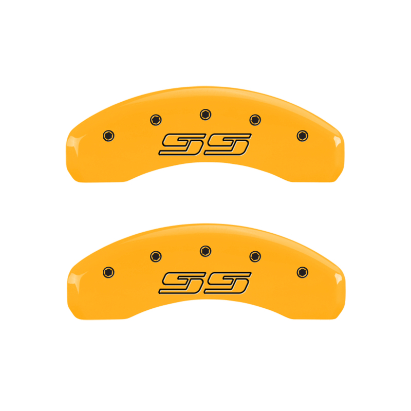 MGP 4 Caliper Covers Engraved F & R Avalanche SS Yellow Finish Blk Char 2008 Chevy Express 2500 thumbnail 9