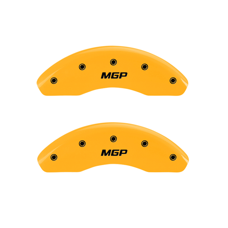 MGP 4 Caliper Covers Engraved Front & Rear MGP Yellow finish black ch thumbnail 4