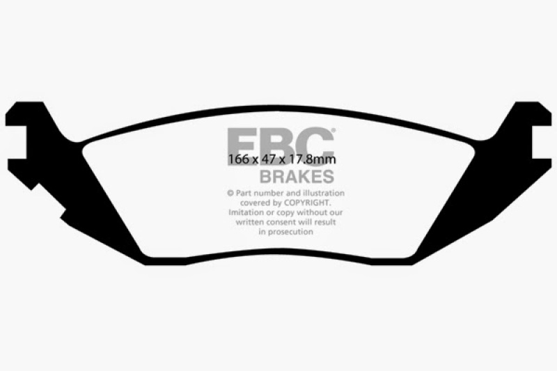 EBC 06-09 Chrysler Aspen 4.7 Extra Duty Rear Brake Pads thumbnail 3