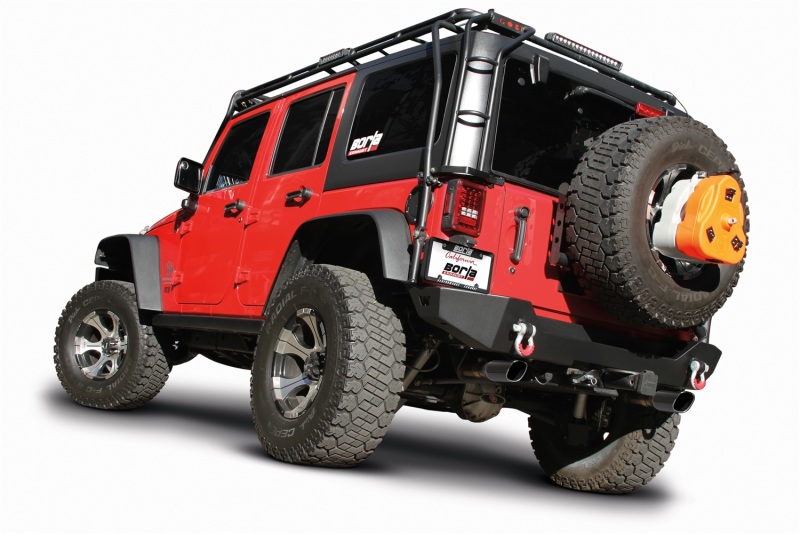 Borla 12-16 Jeep Wrangler 3.6AT/MT 4WD 2+4DR S/ SQ /RL/AC SR 2.5in, 2in Tip 3.5 sqx8 Black Chrome thumbnail 9