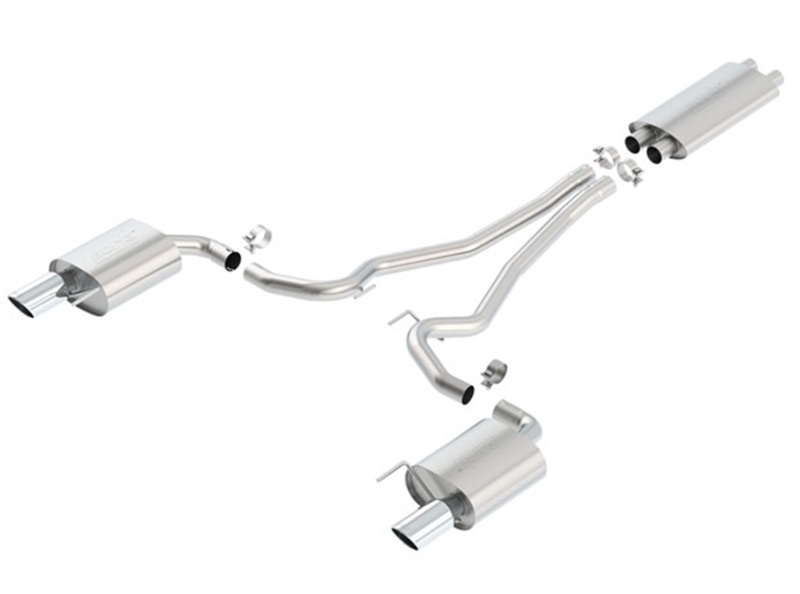 Borla 15-16 Ford Mustang GT / Convertible 5.0L AT/MT EC-Type CB SS Single Round Rolled Tips Exhaust thumbnail 6