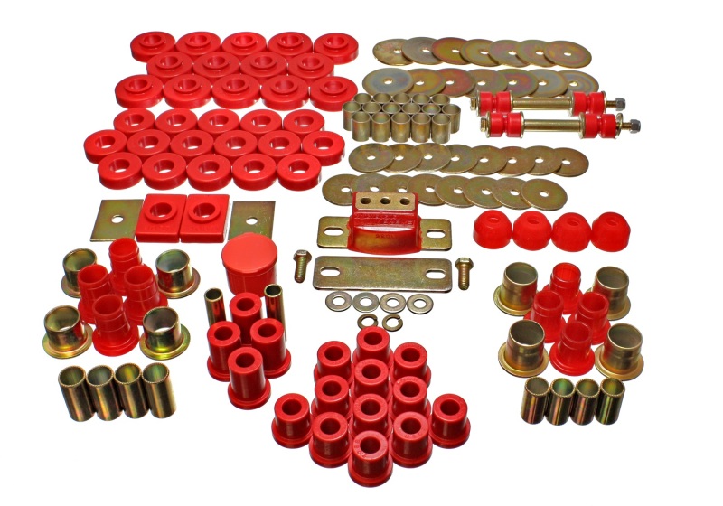Energy Suspension 55-57 Chevrolet Belair/El Camino/Impala Red Hyper-Flex Master Bushing Set thumbnail 6