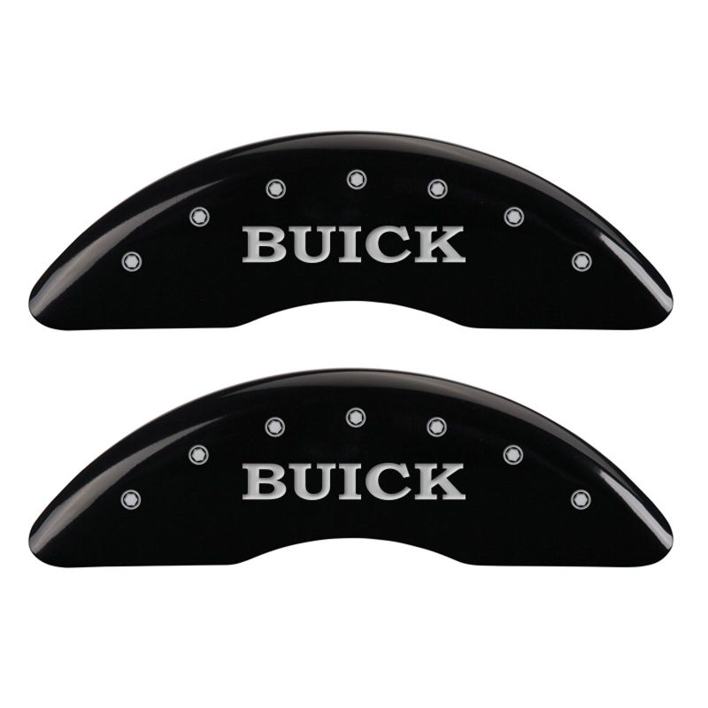 MGP 4 Caliper Covers Engraved Front Buick Engraved Rear Buick Shield Black finish silver ch thumbnail 7