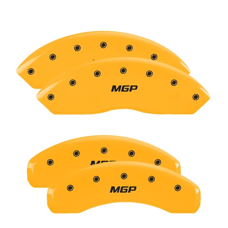 MGP 4 Caliper Covers Engraved Front & Rear MGP Yellow Finish Black Char 2007 Cadillac DTS thumbnail 8