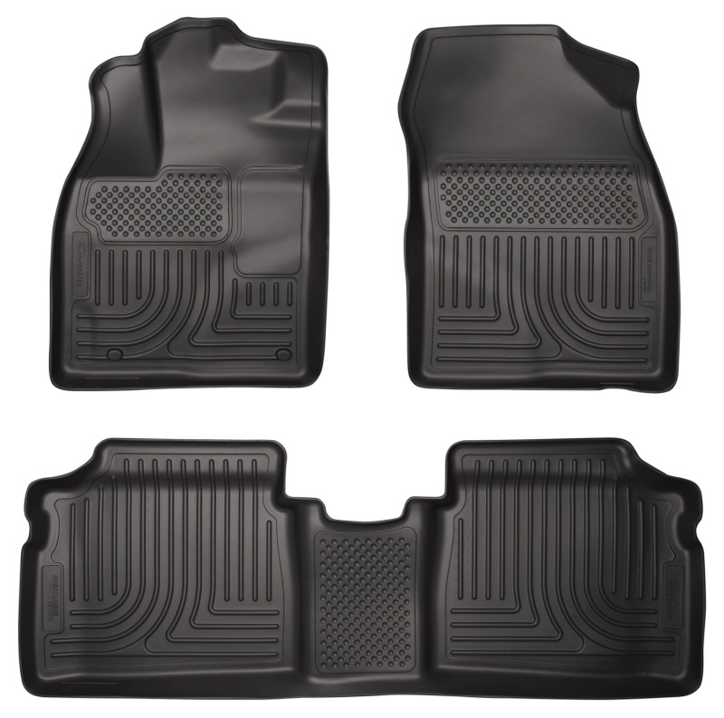 Husky Liners 12 Toyota Prius (PlugIn Models ONLY) WeatherBeater Front & 2nd Seat Black Floor Liners thumbnail 5