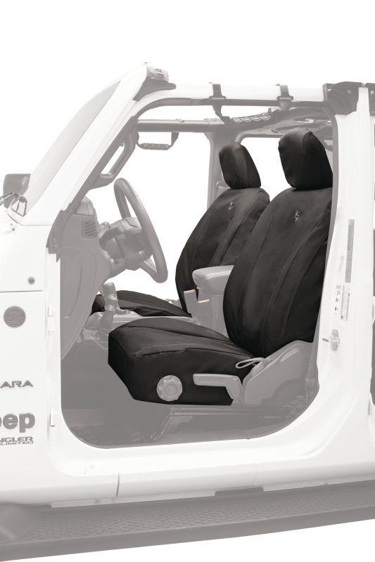 Bestop 20-23 Jeep Gladiator / 18-2023 Wrangler JL 4-Door Front Seat Covers (Black Diamond) thumbnail 2