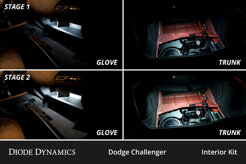 Diode Dynamics 09-14 Dodge Challenger Interior LED Kit Cool White Stage 1 thumbnail 8