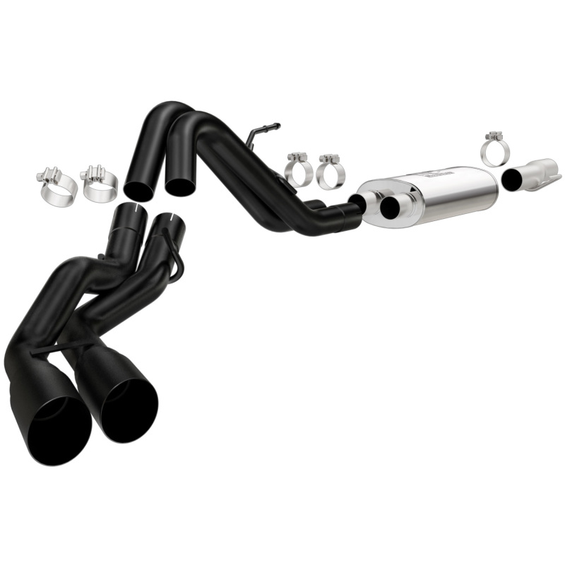 MagnaFlow SYS Cat-Back 10-14 Ford Raptor 6.2L V8 2.5/3in Black Dual Same Side Exit Rear 3.5 Tips thumbnail 9