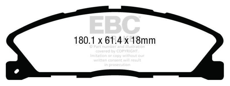 EBC 13+ Ford Taurus 3.5 Twin Turbo SHO Greenstuff Front Brake Pads thumbnail 5