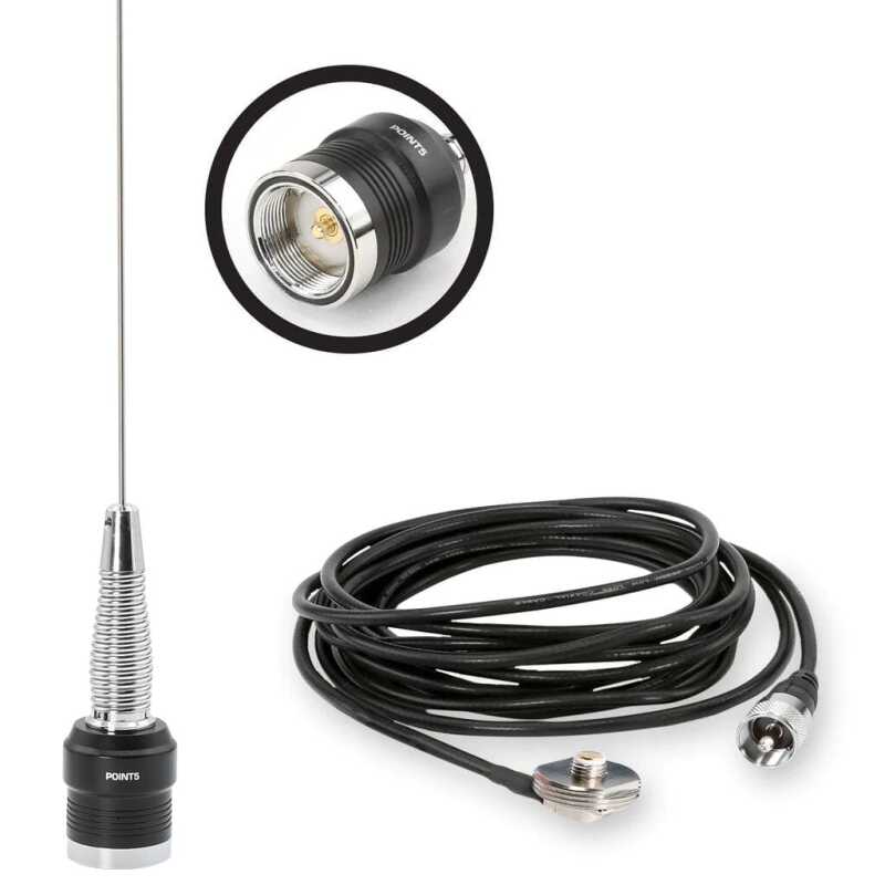 Rugged Radios GMRS / UHF No Ground Plane (NGP) Whip Antenna Kit & NMO Mount