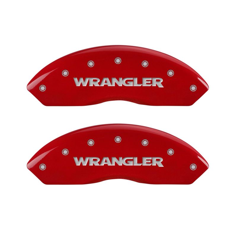 MGP 4 Caliper Covers Engraved Front & Rear Hemi Red finish silver ch thumbnail 6