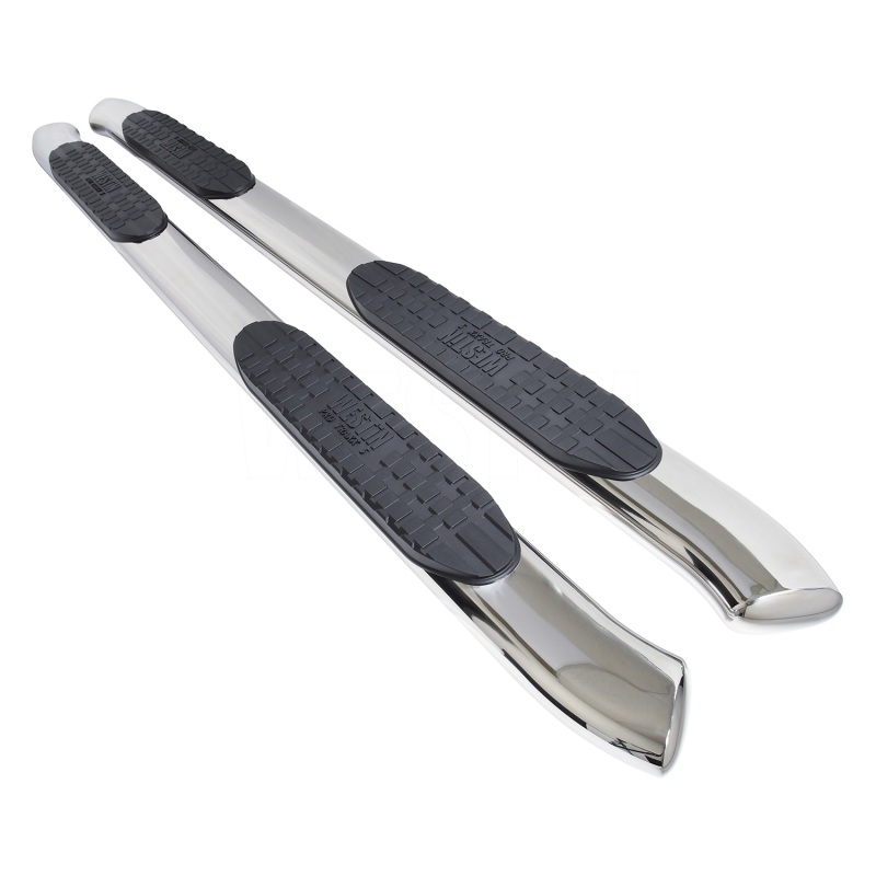 Westin 2005-2017 Toyota Tacoma Double Cab PRO TRAXX 5 Oval Nerf Step Bars - SS thumbnail 2