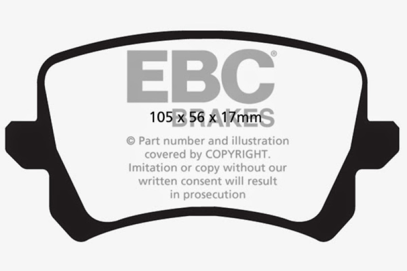 EBC 15+ Audi Q3 2.0 Turbo Ultimax2 Rear Brake Pads thumbnail 4